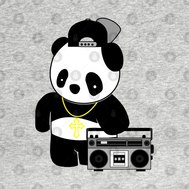 Snapback Panda with Radio by D1rtysArt